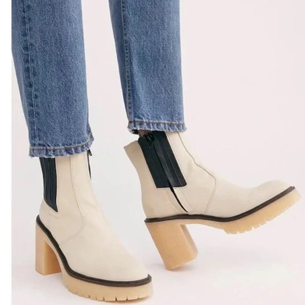 Free People James Chelsea Boots White